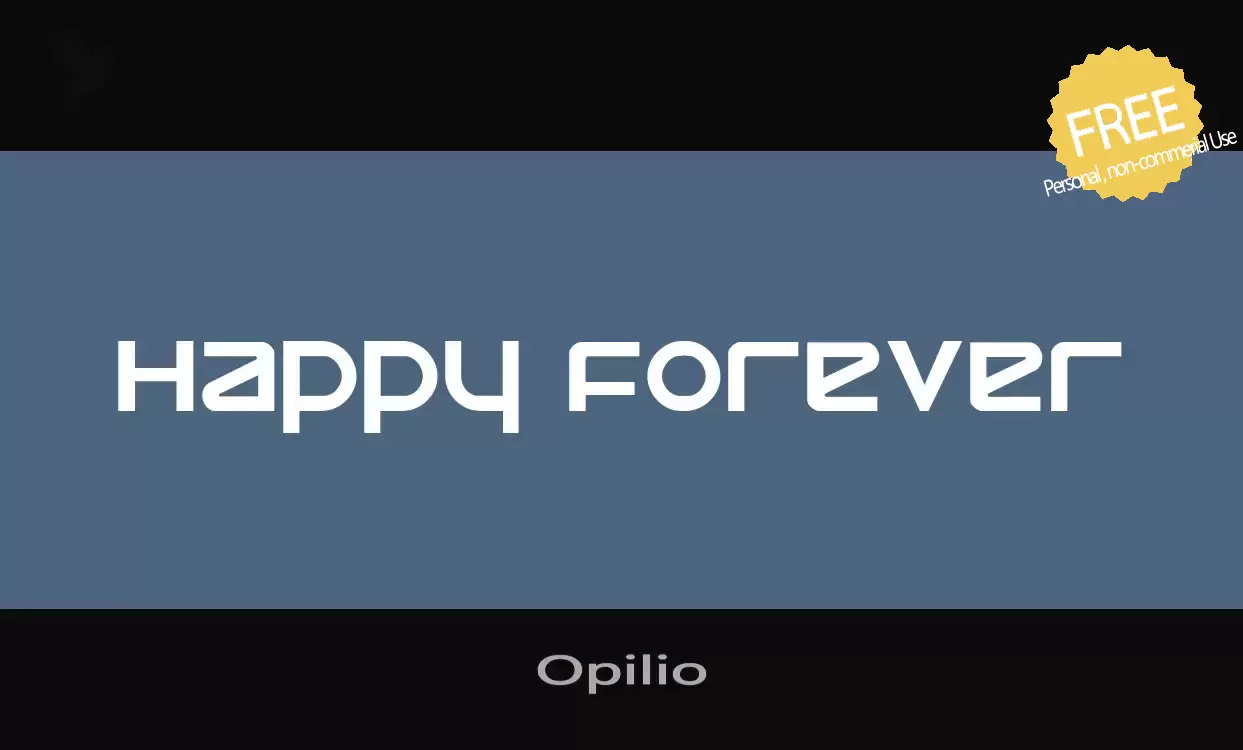 Font Sample of Opilio