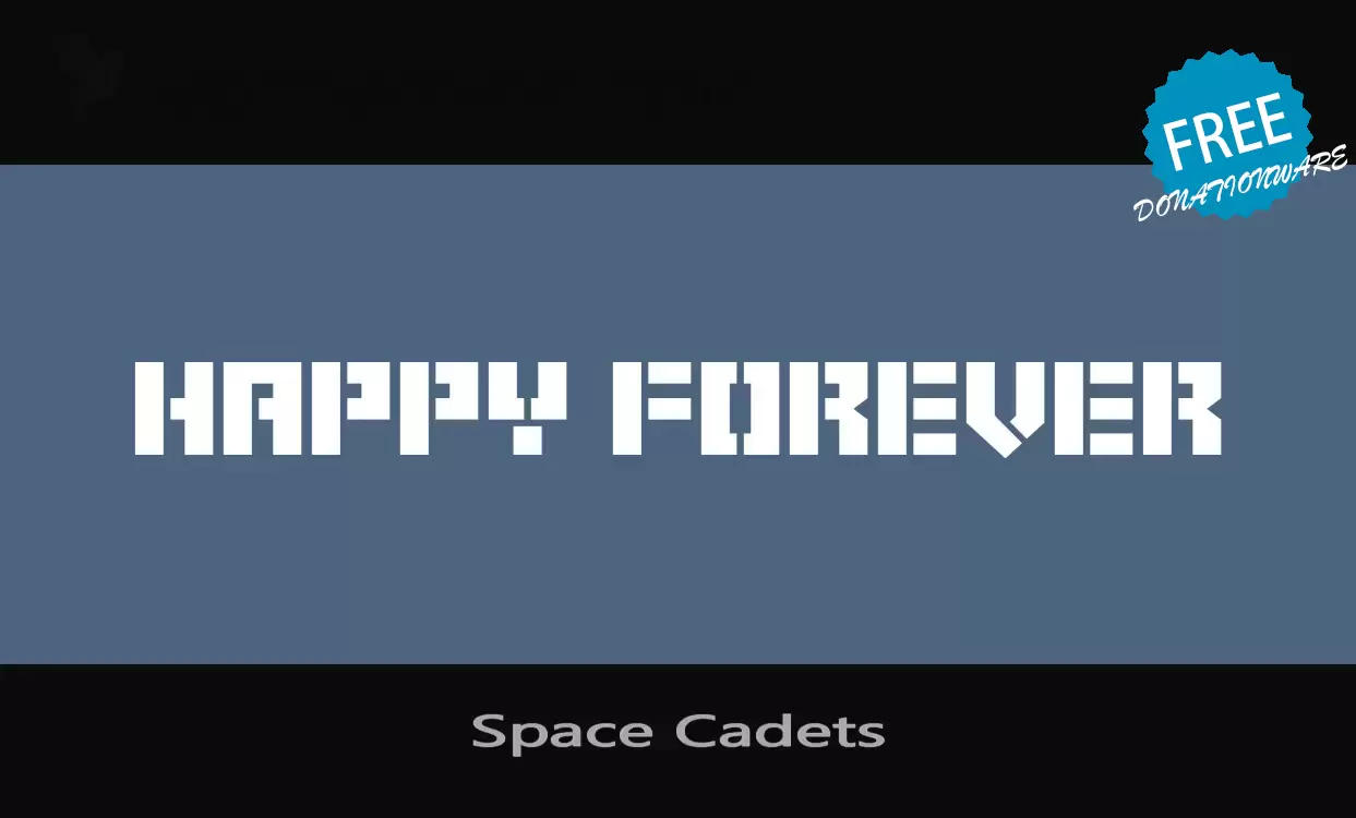 Font Sample of Space-Cadets