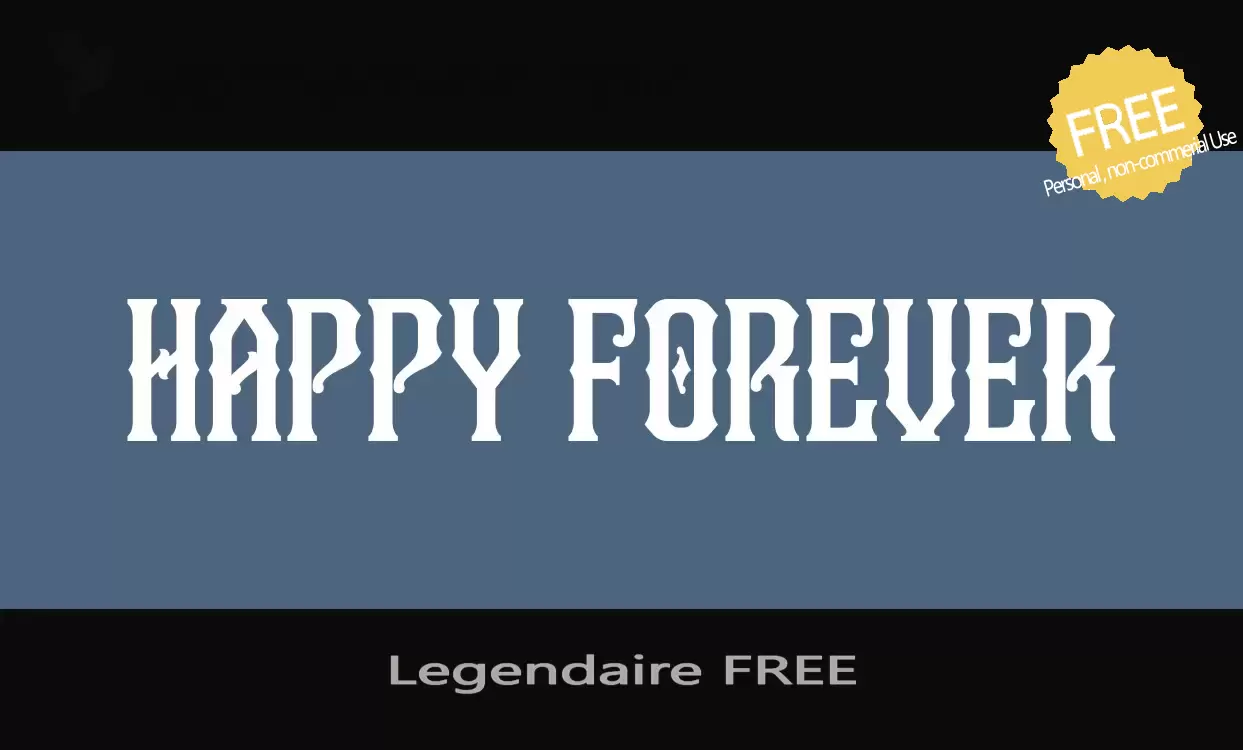 Font Sample of Legendaire-FREE