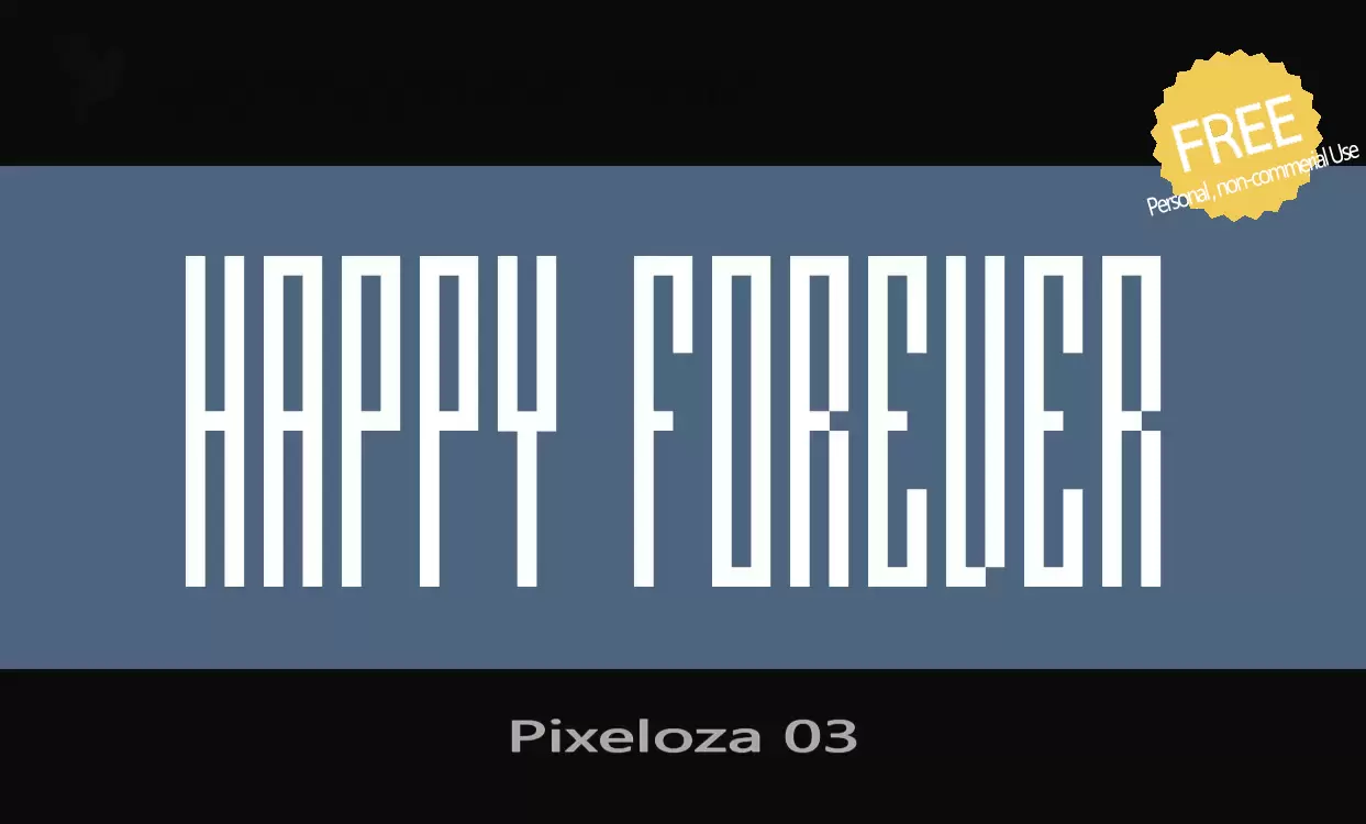 「Pixeloza-03」字体效果图