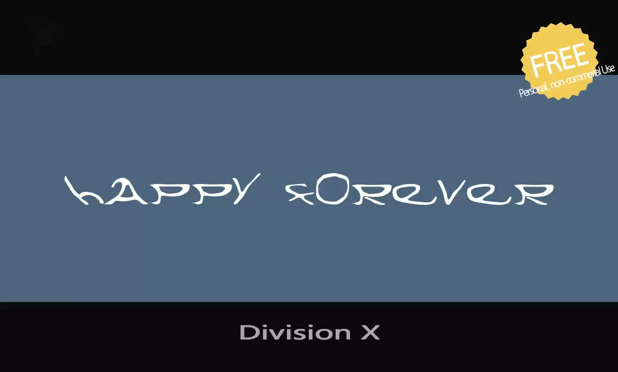 Font Sample of Division-X