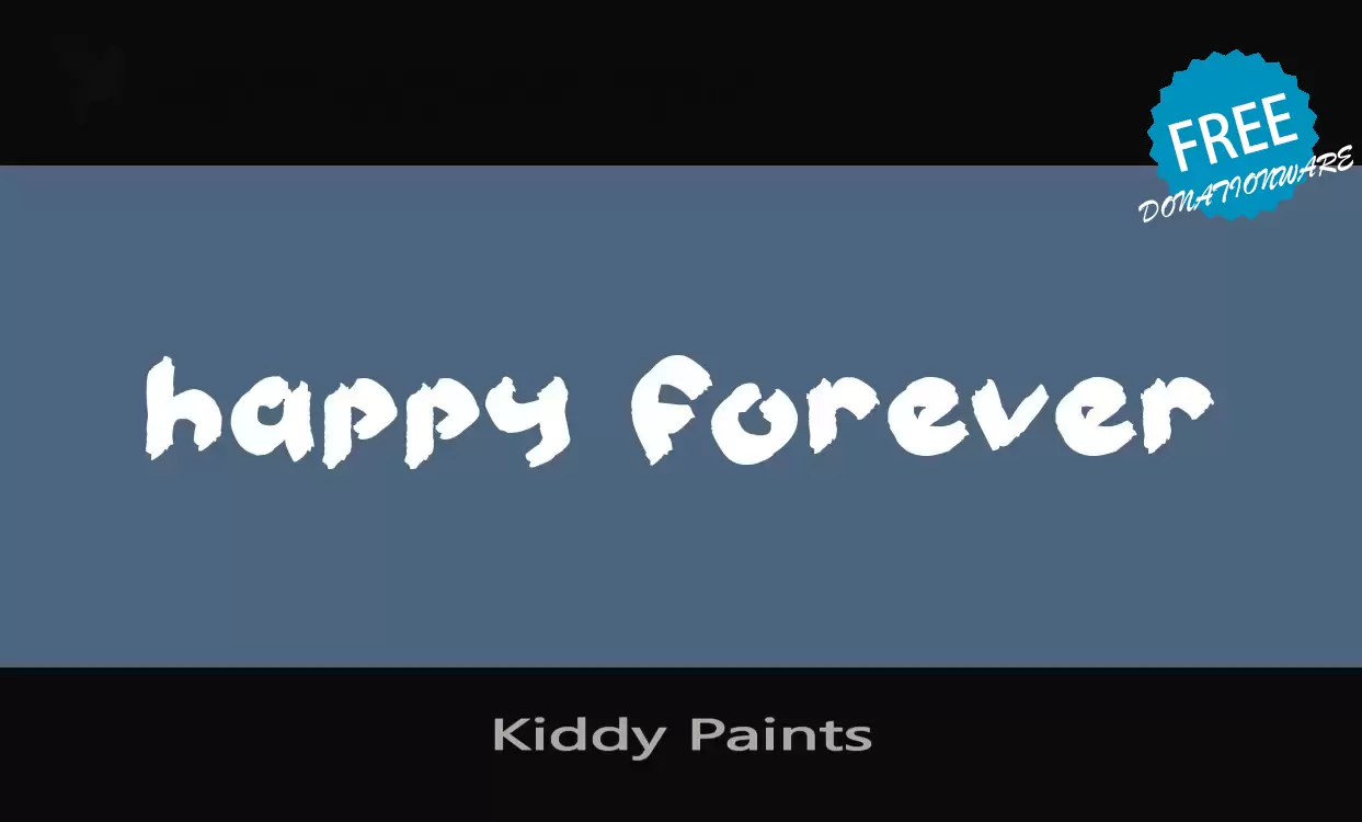 Font Sample of Kiddy-Paints