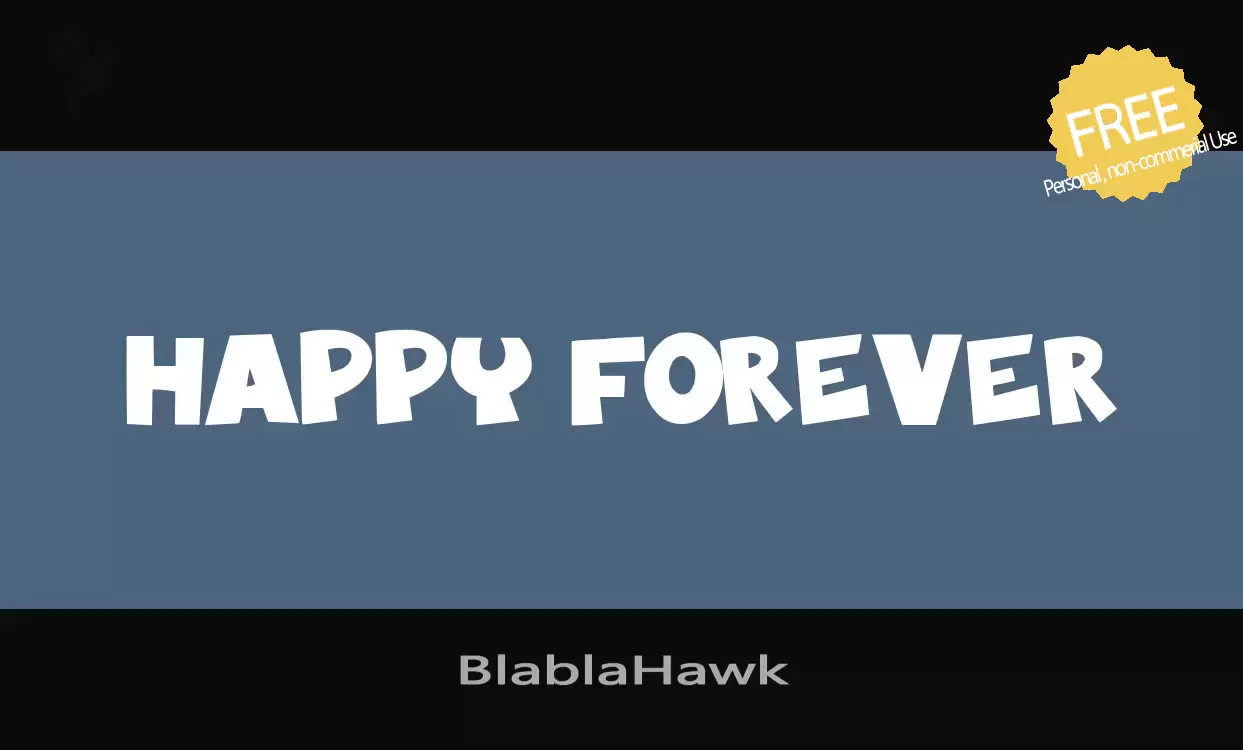 Font Sample of BlablaHawk