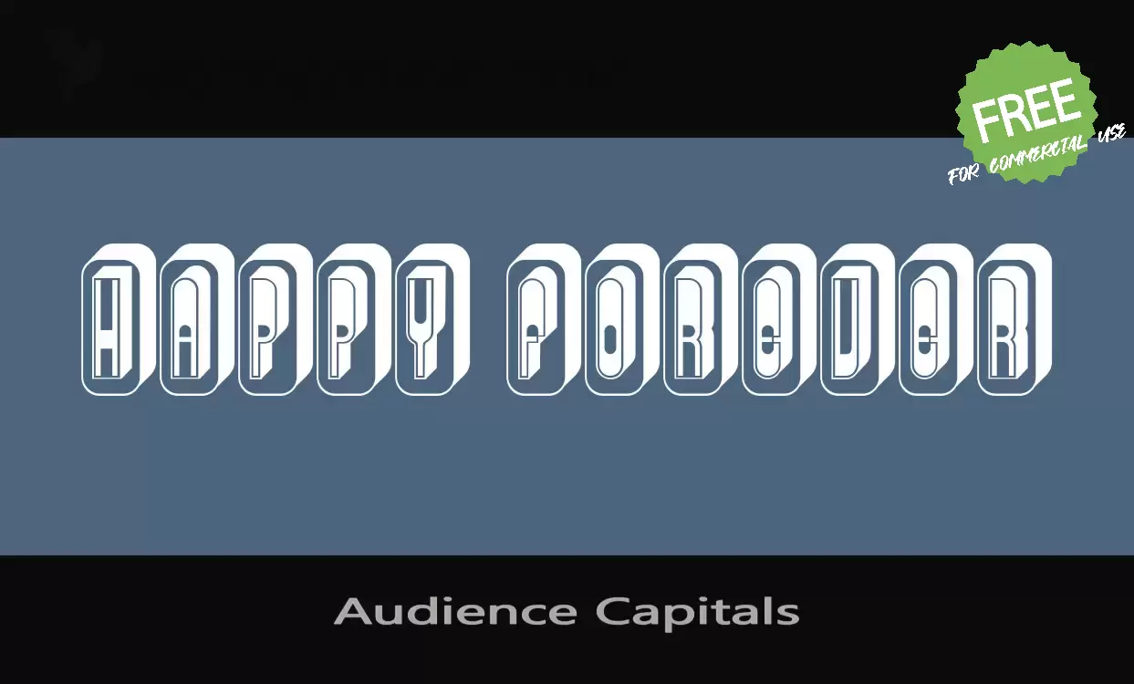 「Audience-Capitals」字体效果图