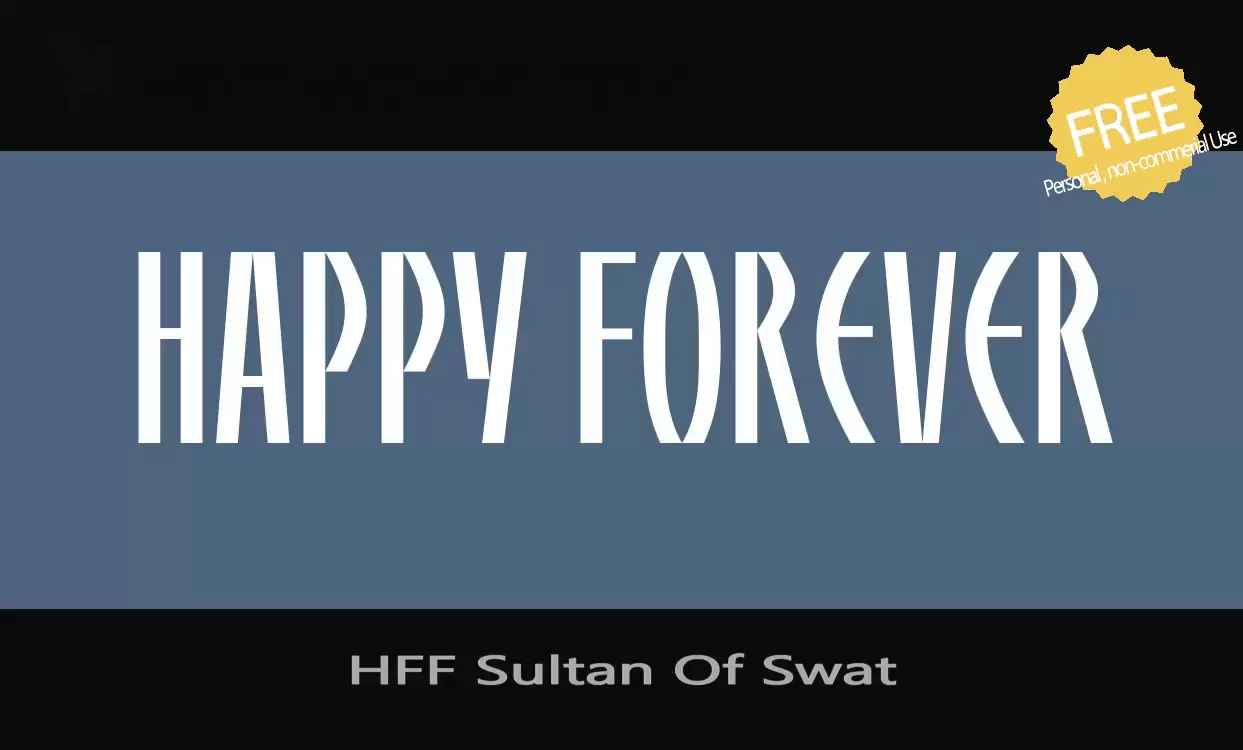 Font Sample of HFF-Sultan-Of-Swat