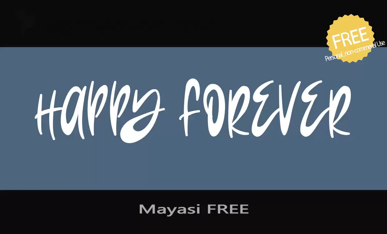 Font Sample of Mayasi-FREE