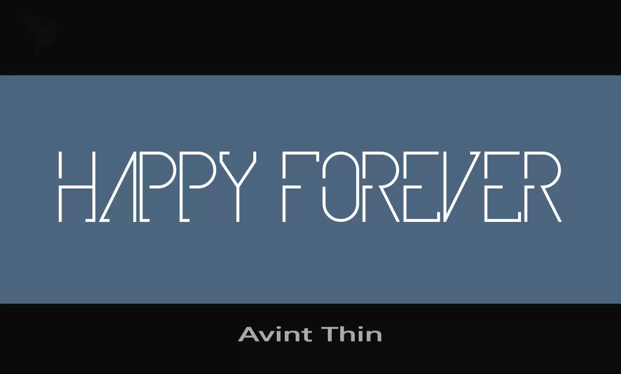 Font Sample of Avint-Thin