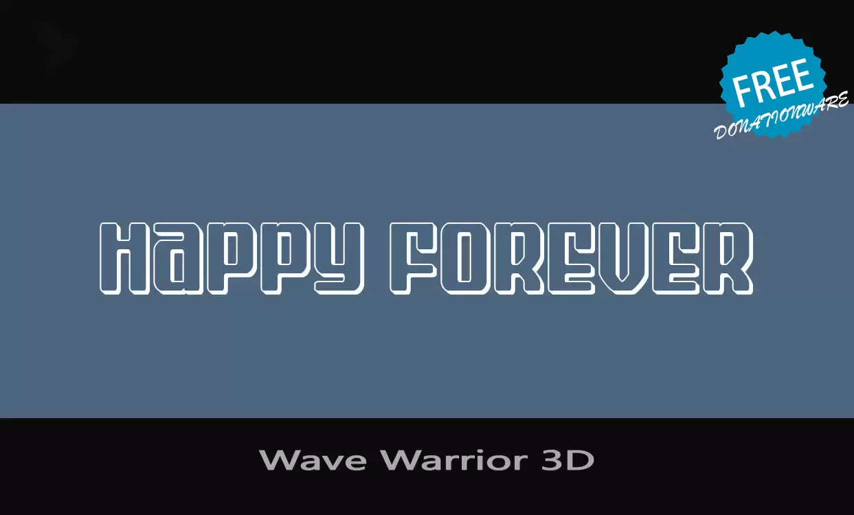 「Wave-Warrior-3D」字体效果图