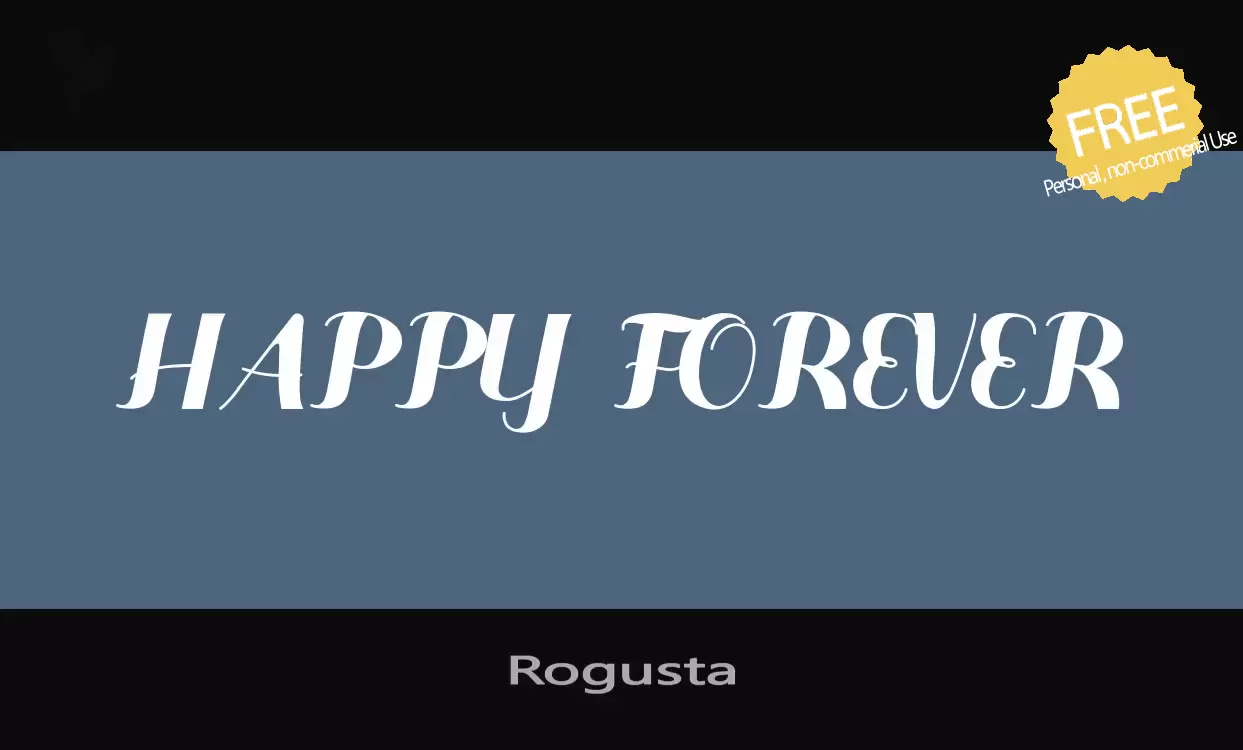 Font Sample of Rogusta