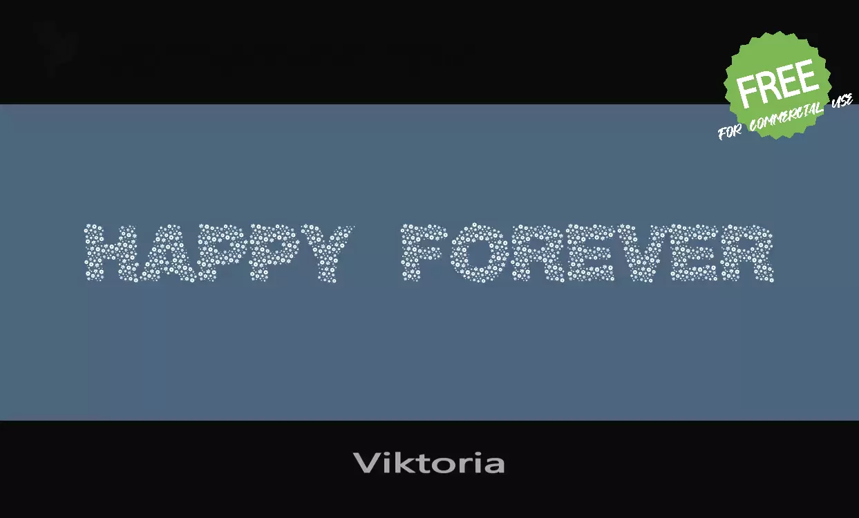 Font Sample of Viktoria