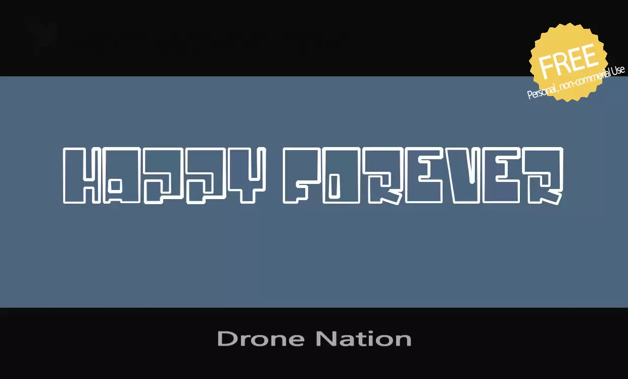 「Drone-Nation」字体效果图