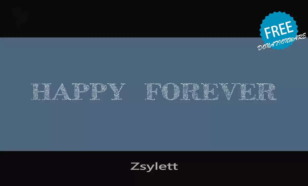 Font Sample of Zsylett