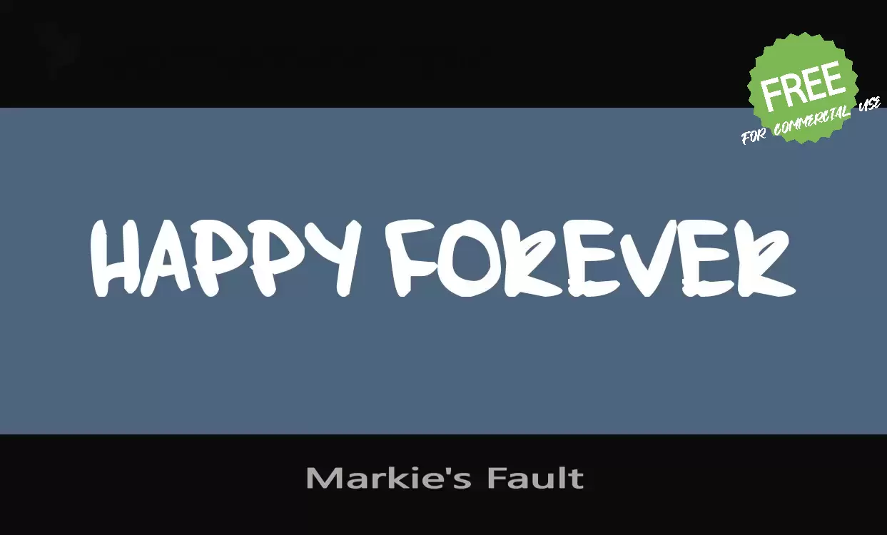 Font Sample of Markie's-Fault