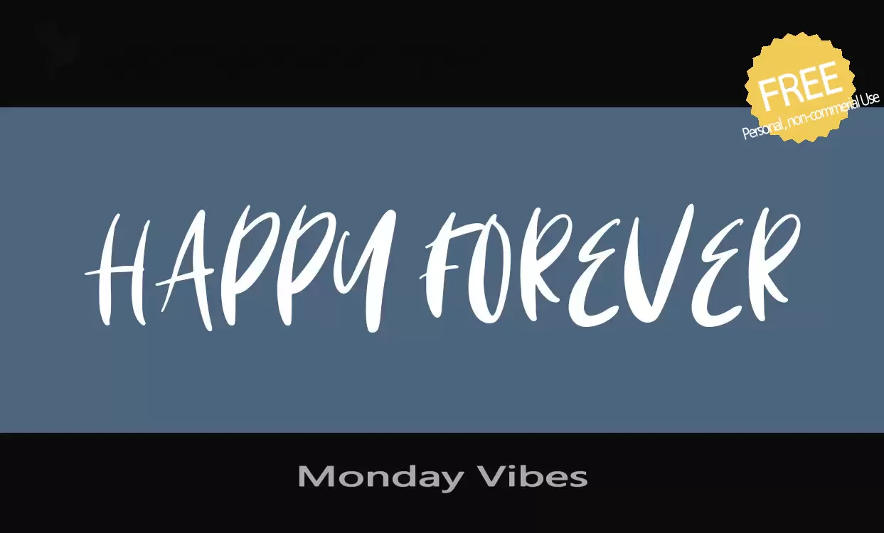 Font Sample of Monday-Vibes