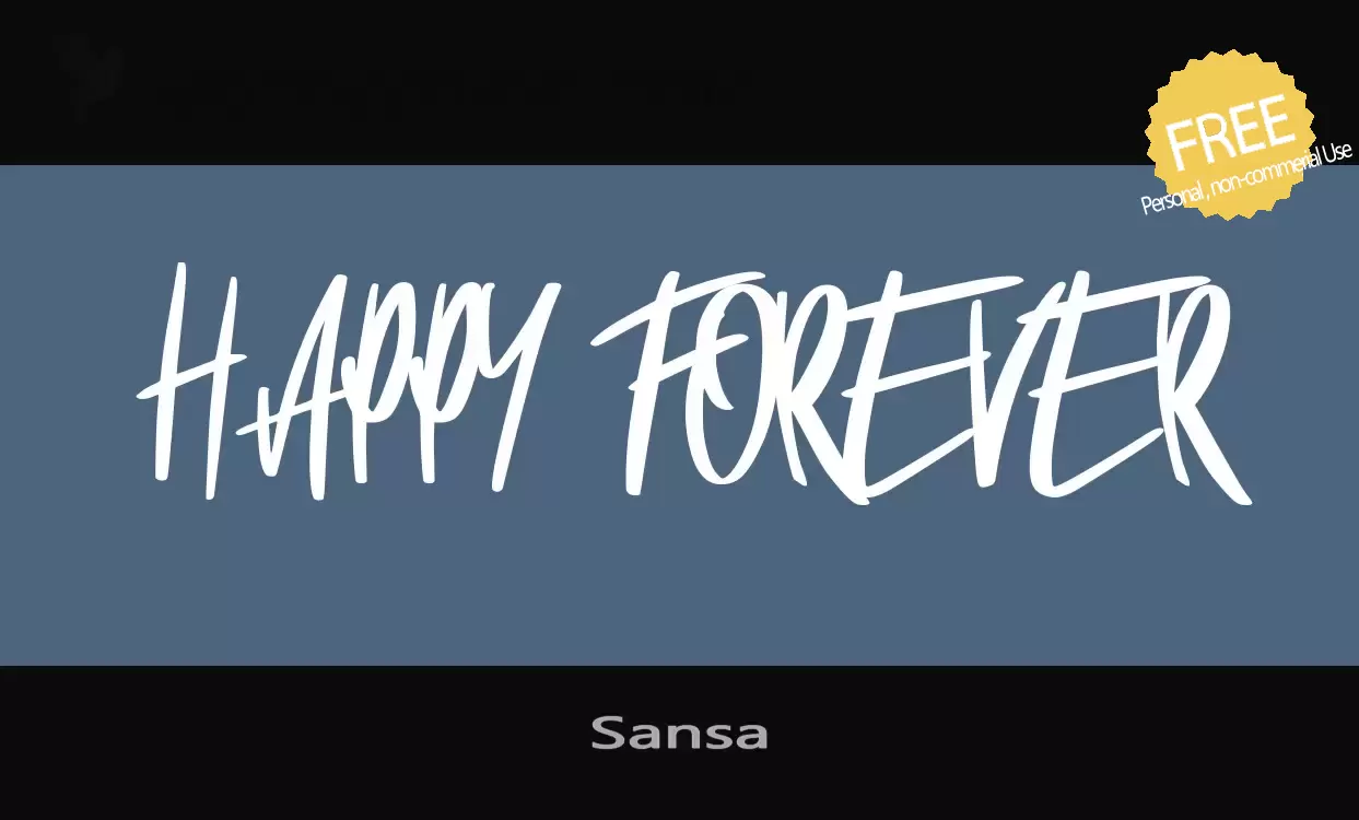 Font Sample of Sansa