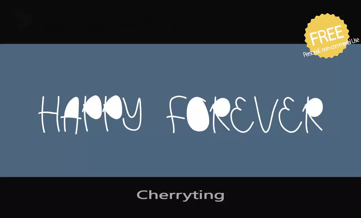 Font Sample of Cherryting