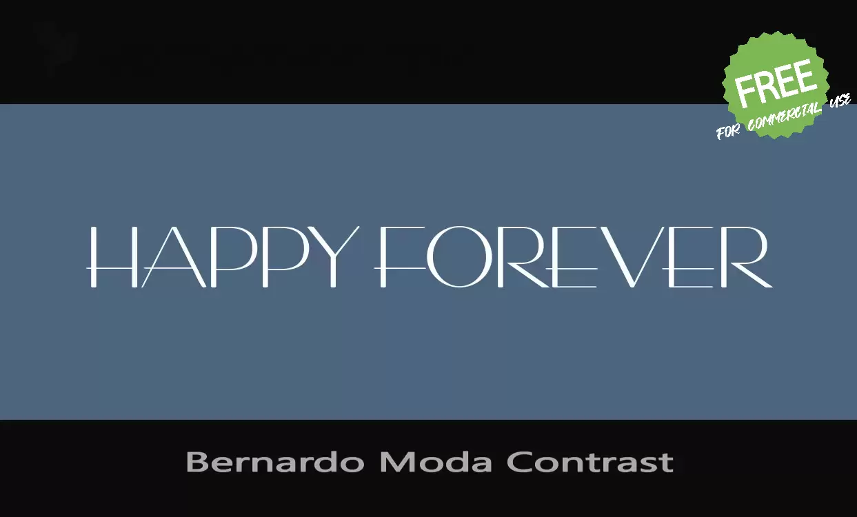 Font Sample of Bernardo-Moda-Contrast