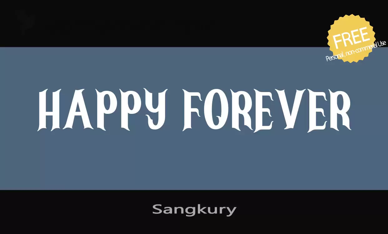 Font Sample of Sangkury