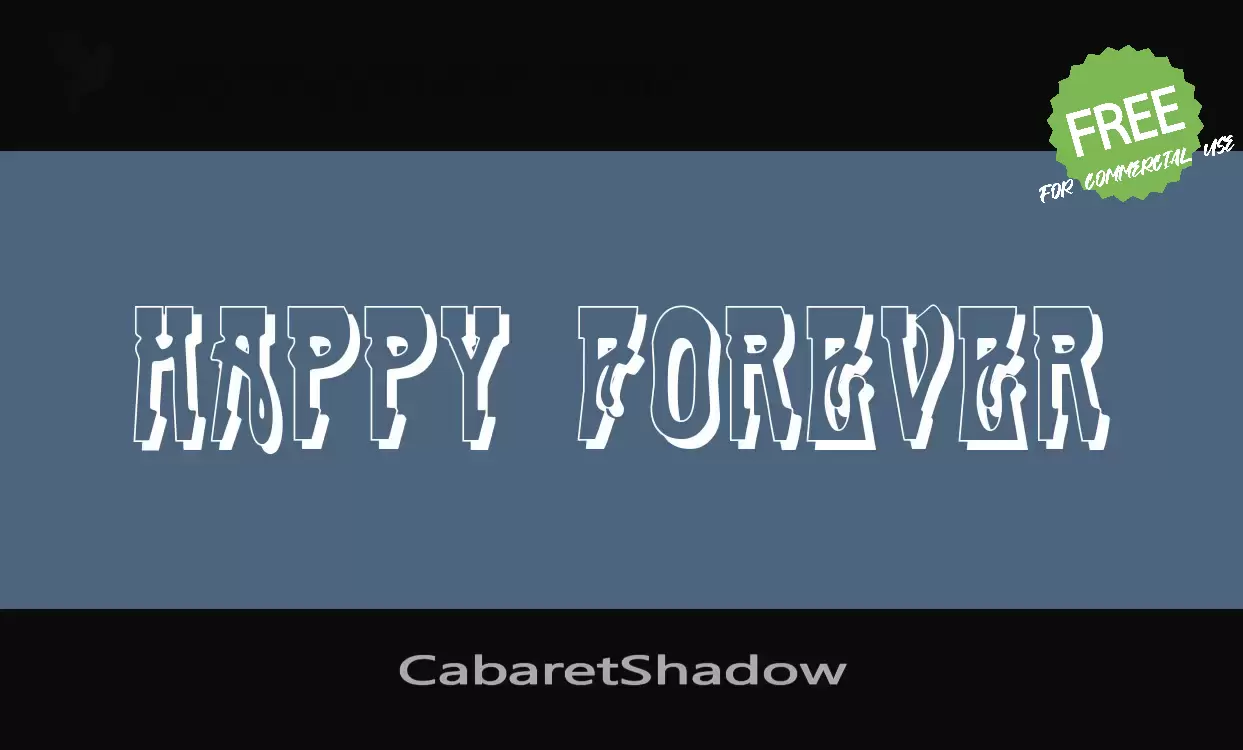 「CabaretShadow」字体效果图