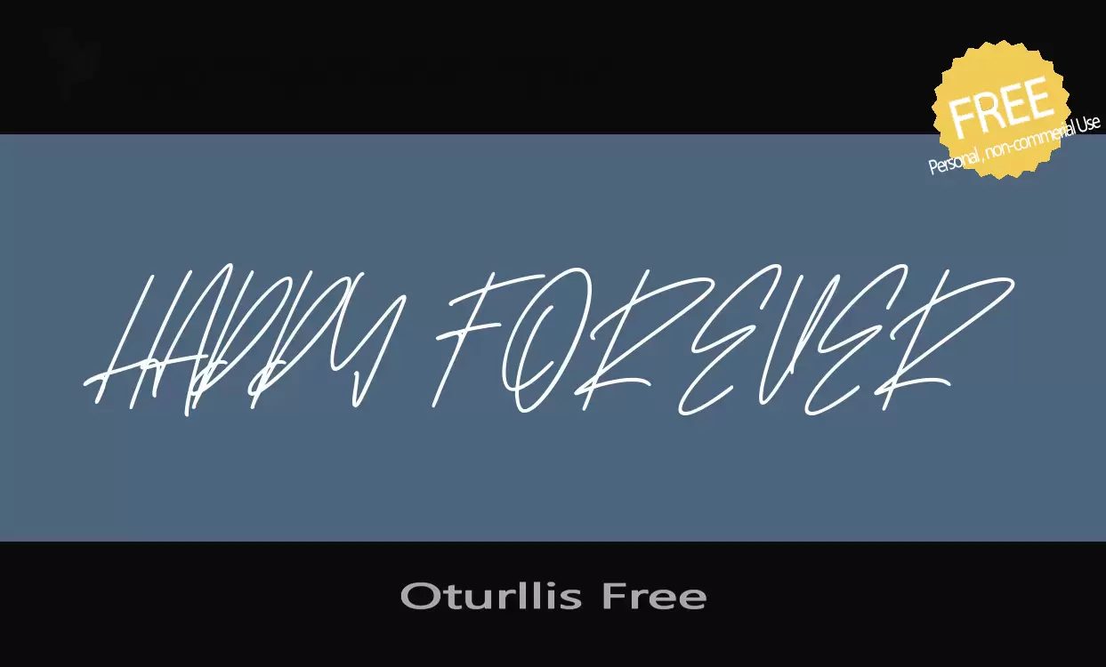 Font Sample of Oturllis-Free