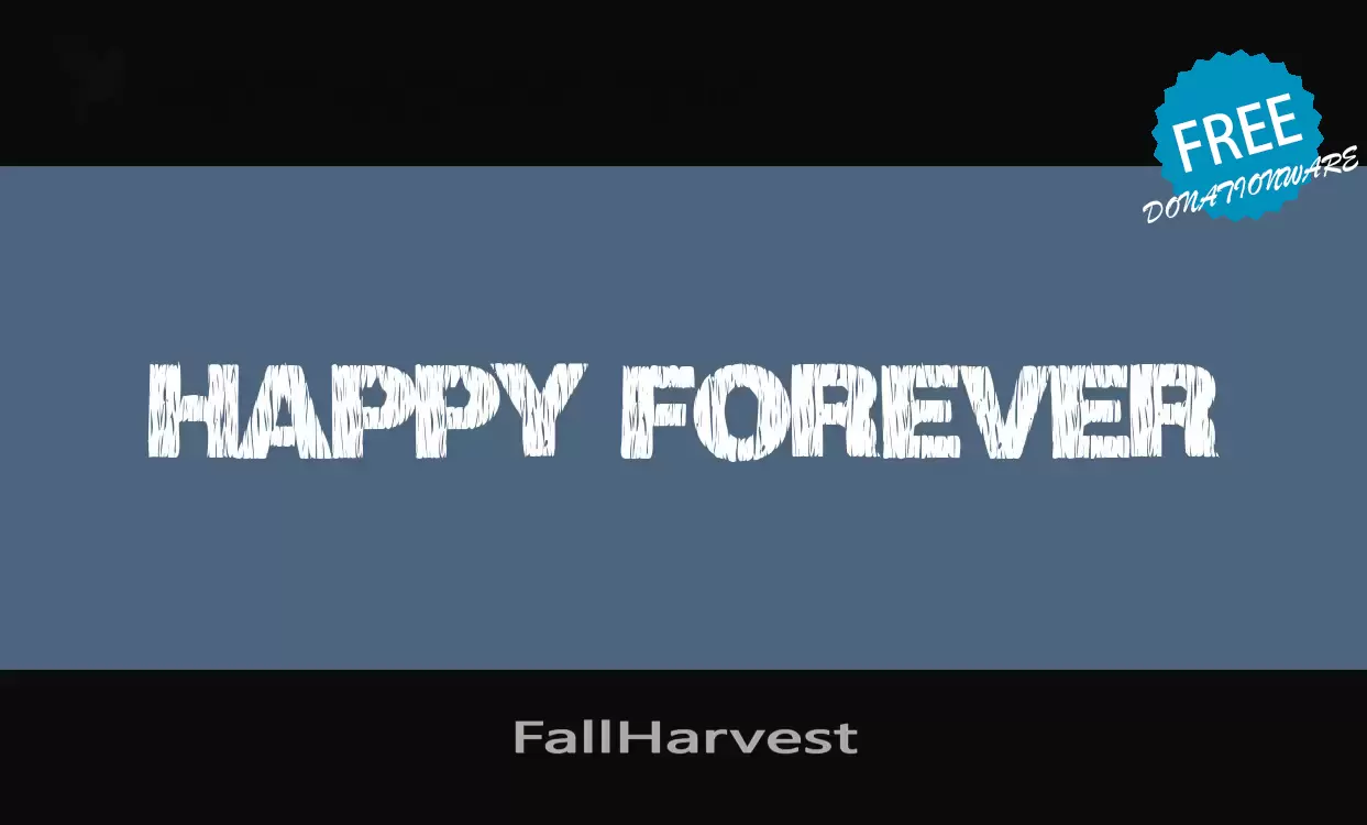 「FallHarvest」字体效果图