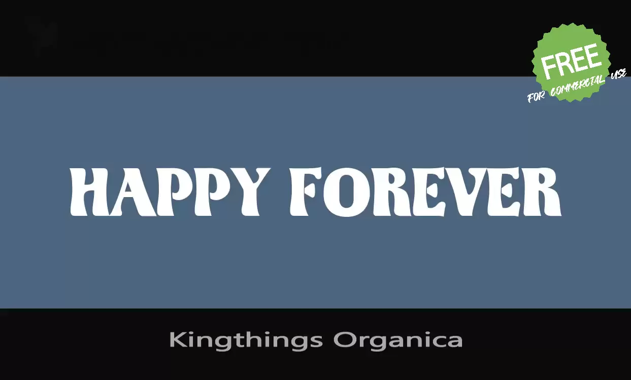 「Kingthings Organica」字体效果图