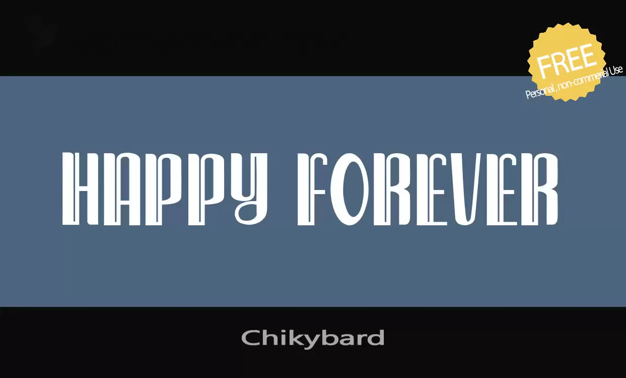 Font Sample of Chikybard