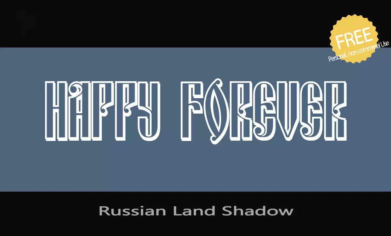 Font Sample of Russian-Land-Shadow