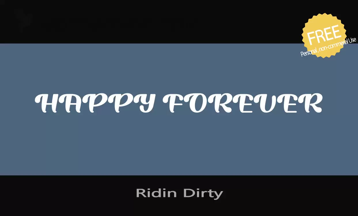 Font Sample of Ridin-Dirty