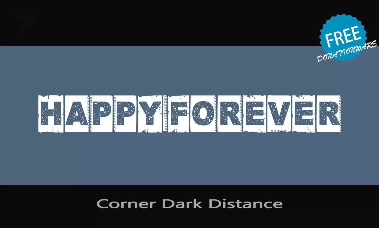 Font Sample of Corner-Dark-Distance