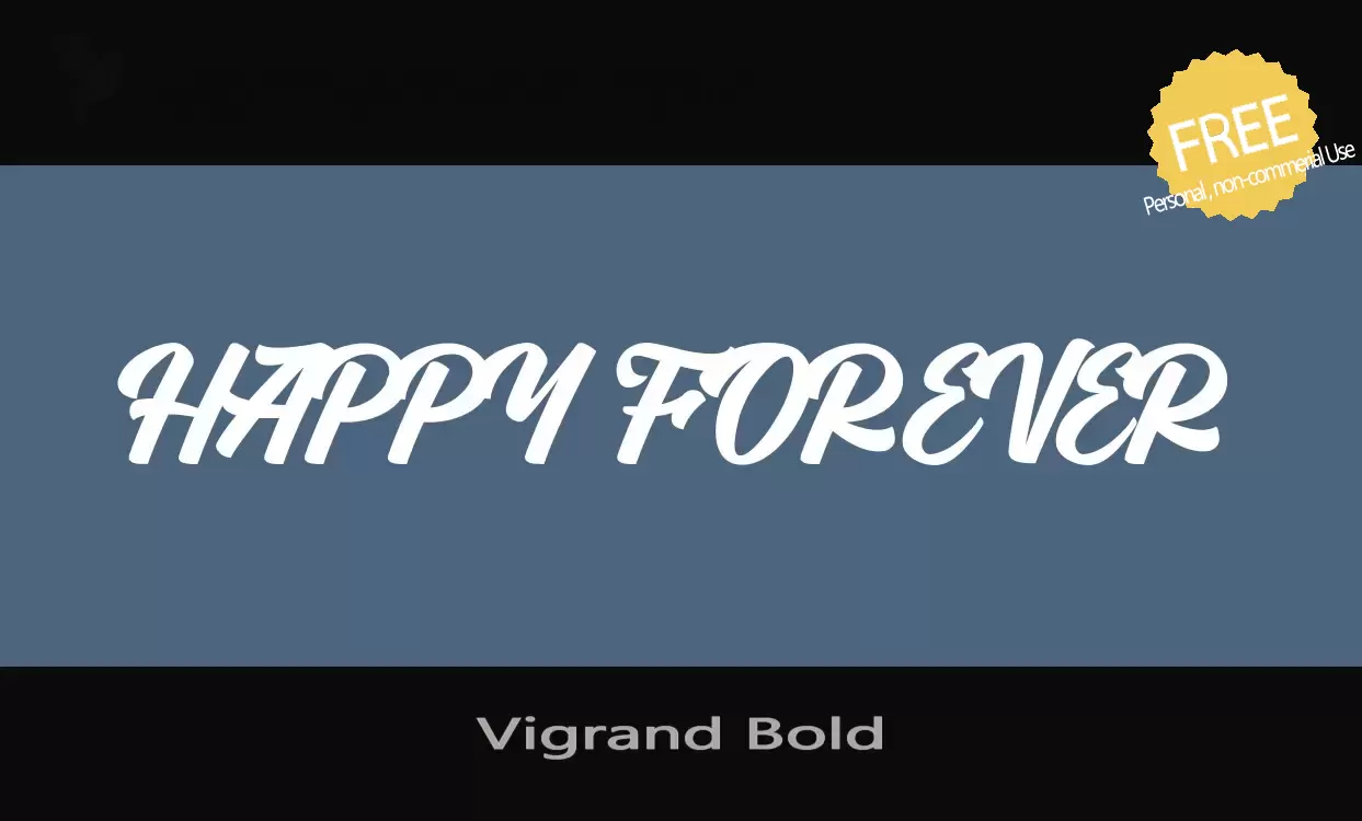 Font Sample of Vigrand-Bold