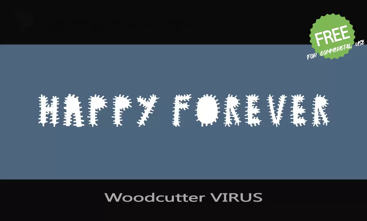 「Woodcutter VIRUS」字体效果图