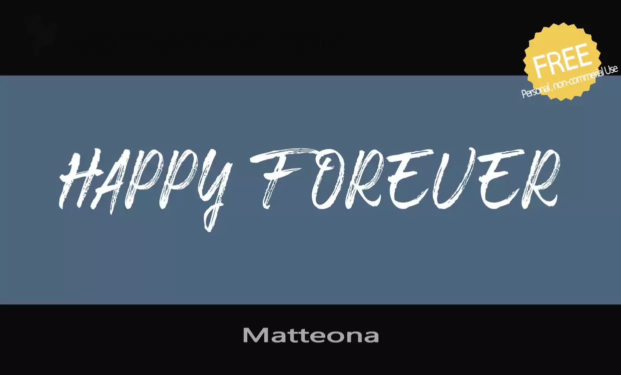 Font Sample of Matteona