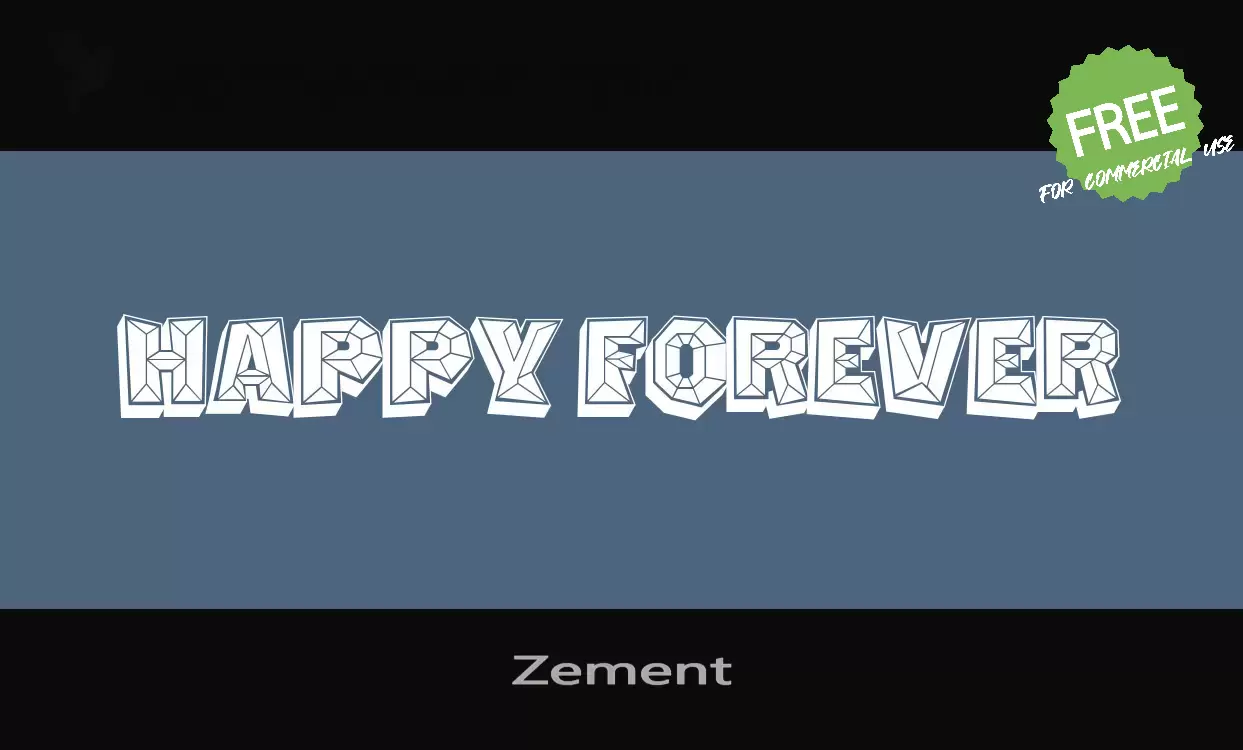 Font Sample of Zement