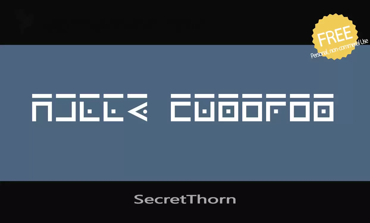 Font Sample of SecretThorn