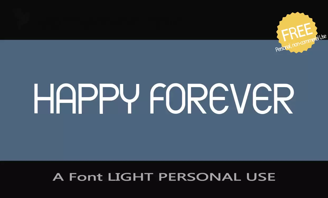 Font Sample of A-Font-LIGHT-PERSONAL-USE