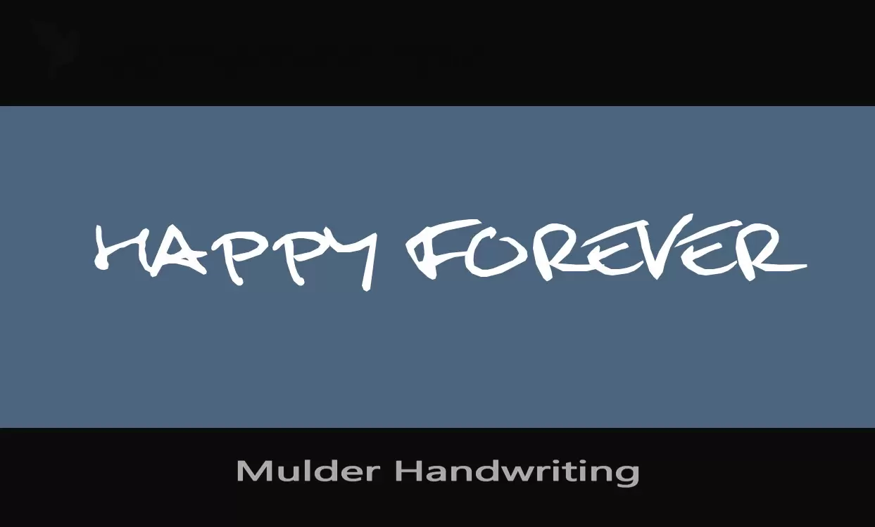 Font Sample of Mulder-Handwriting