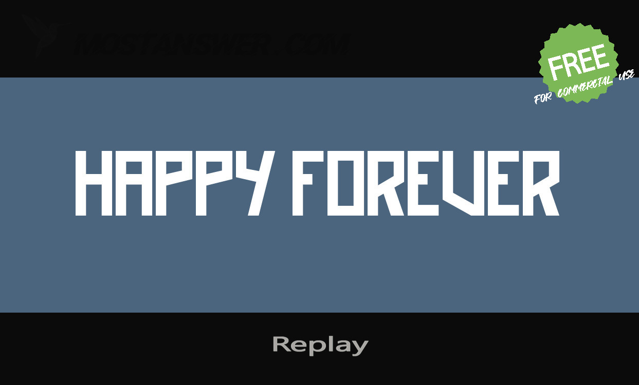 Replay Font by Christofer Lundholm | mostfont.com