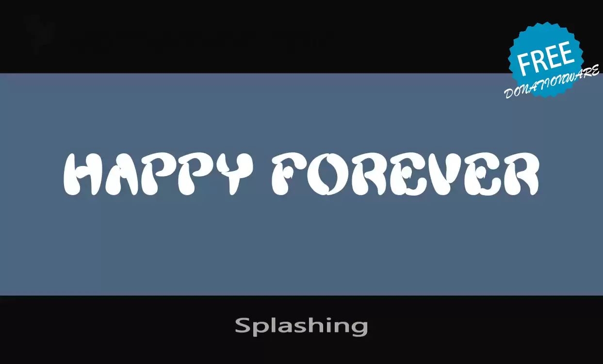 Font Sample of Splashing