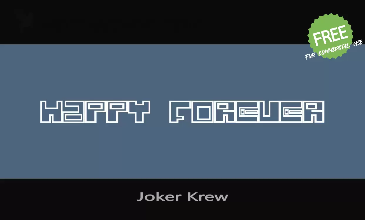 「Joker Krew」字体效果图