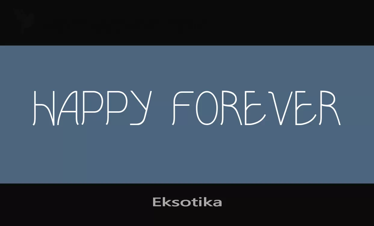 Font Sample of Eksotika