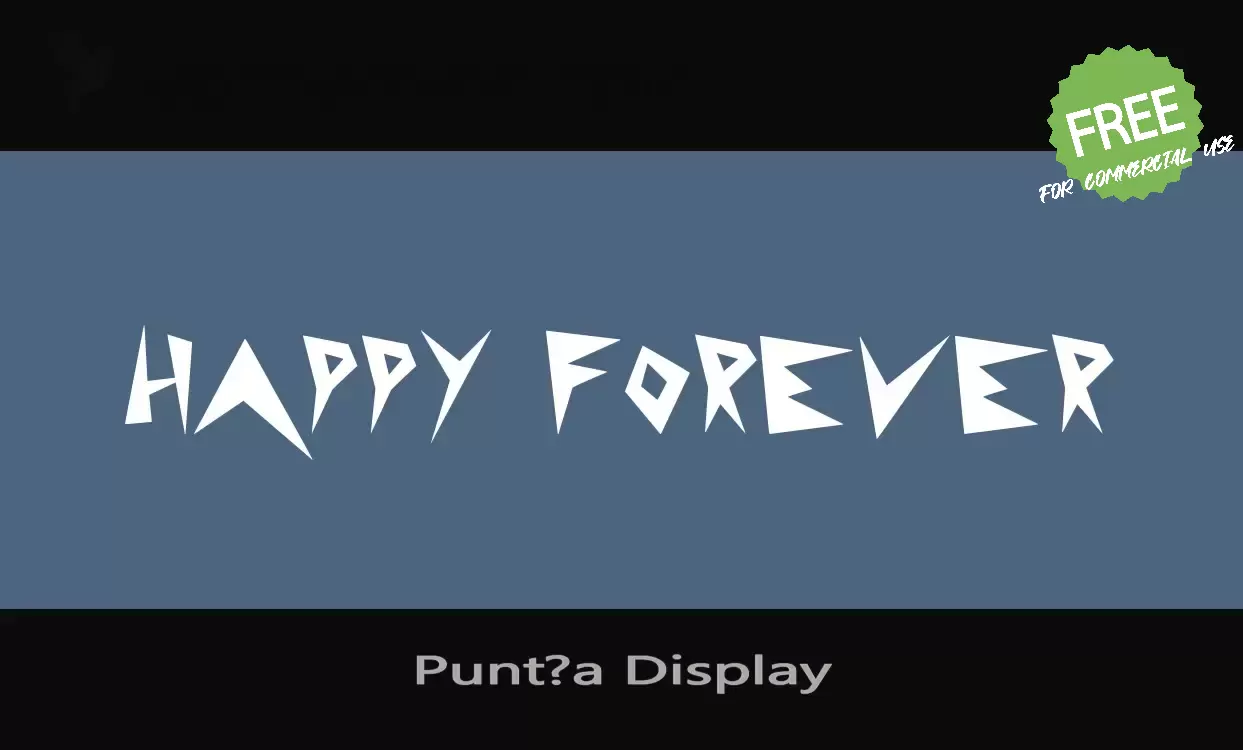 Font Sample of Punt?a-Display