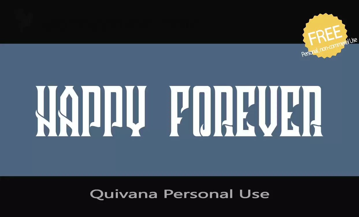 Font Sample of Quivana-Personal-Use