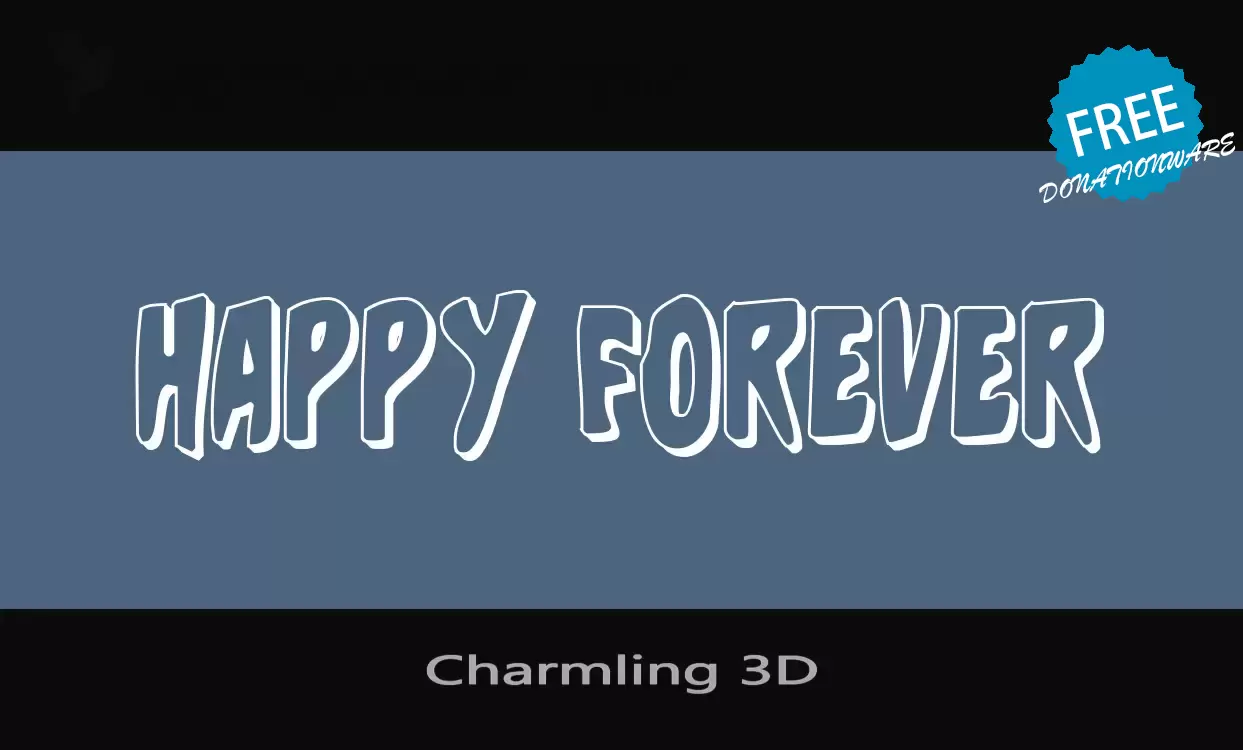 Font Sample of Charmling-3D