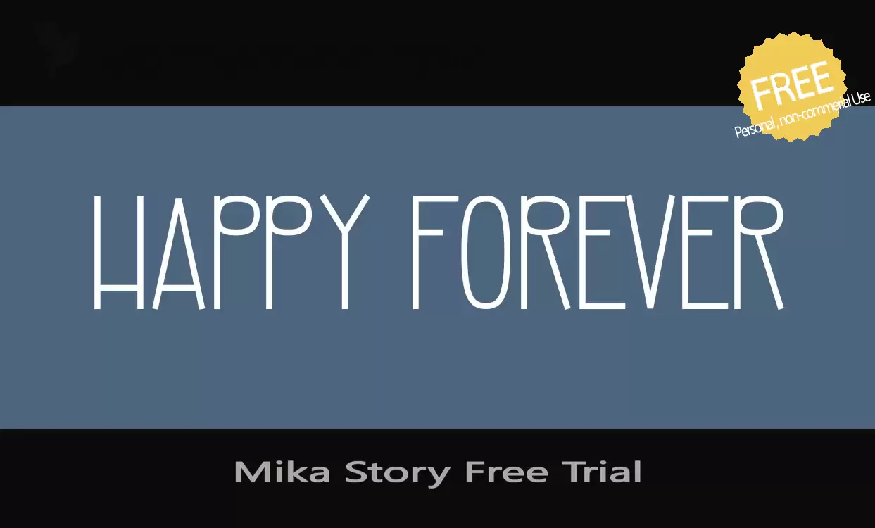 Font Sample of Mika-Story-Free-Trial