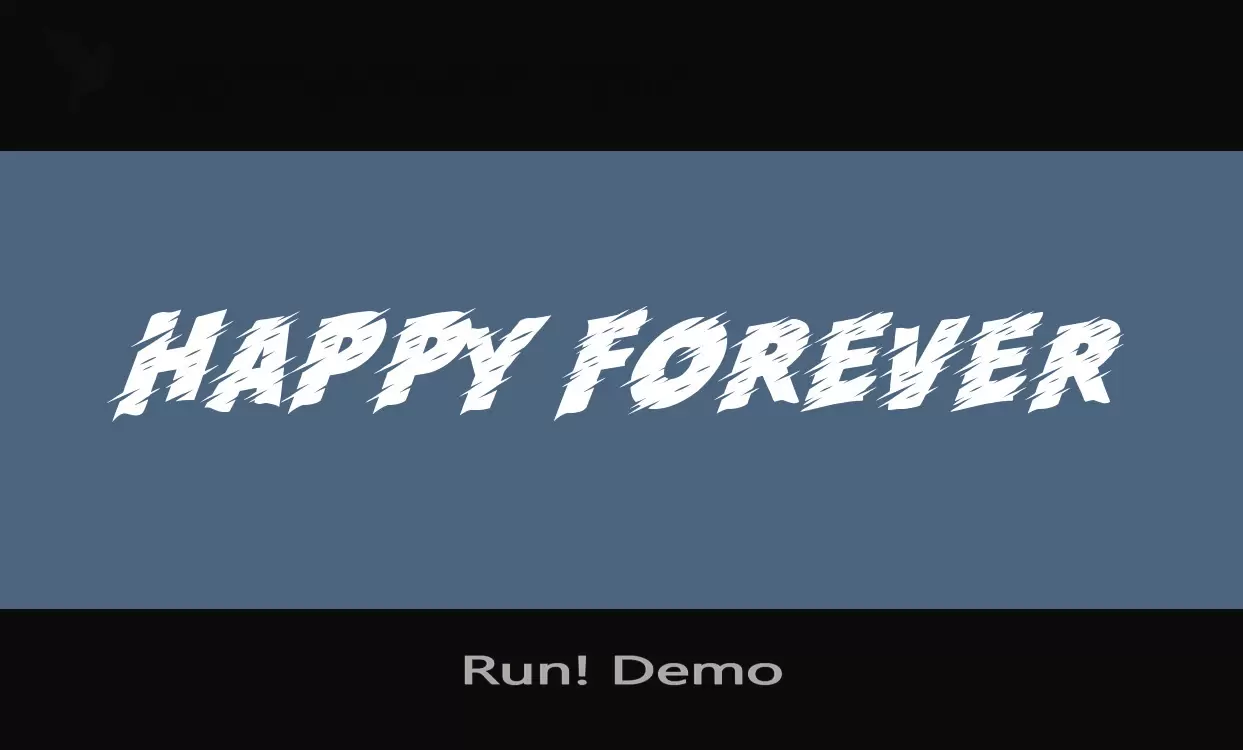 「Run!-Demo」字体效果图