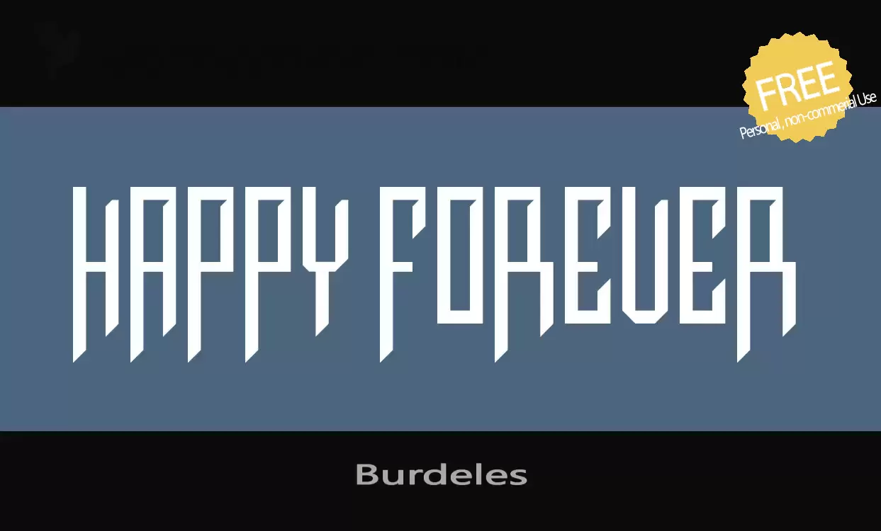 Font Sample of Burdeles