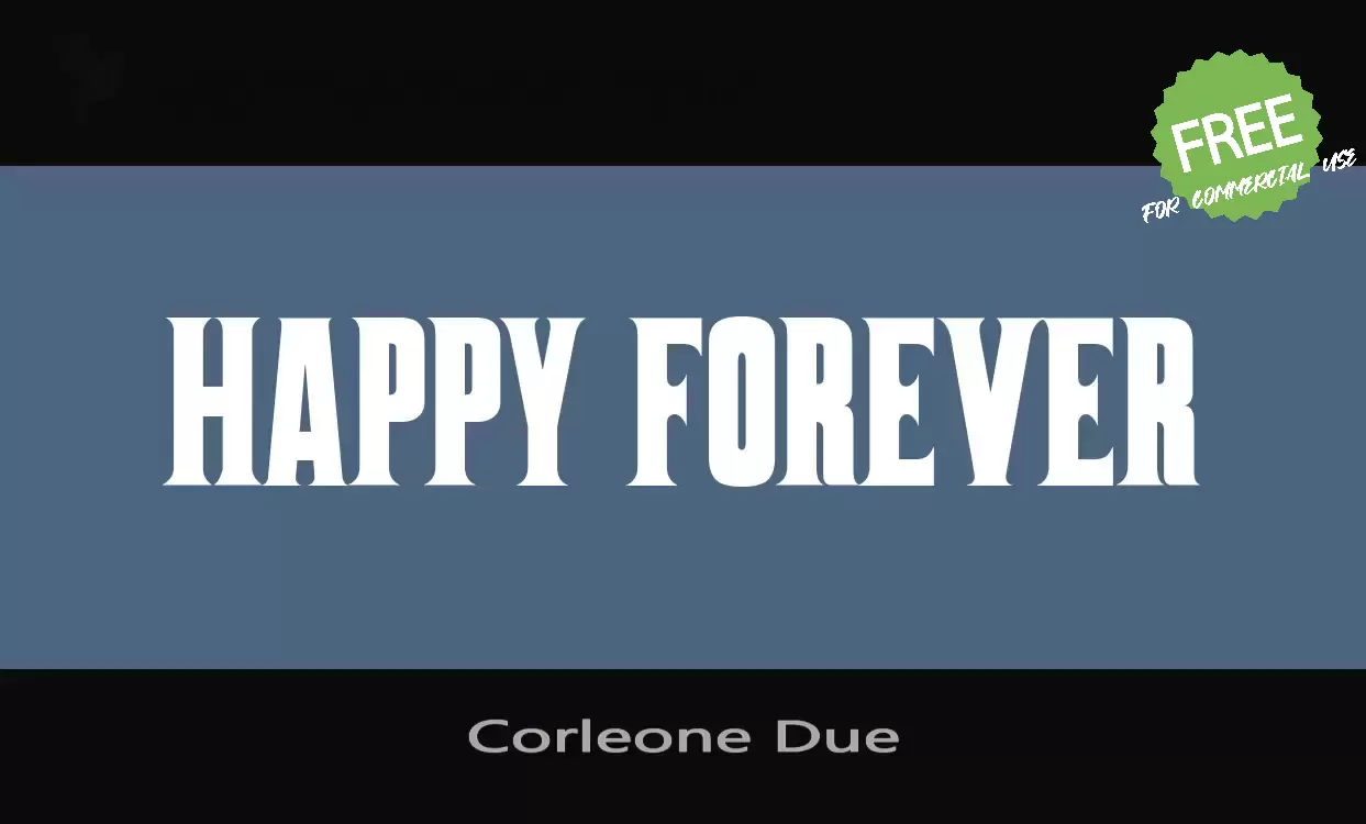 「Corleone Due」字体效果图