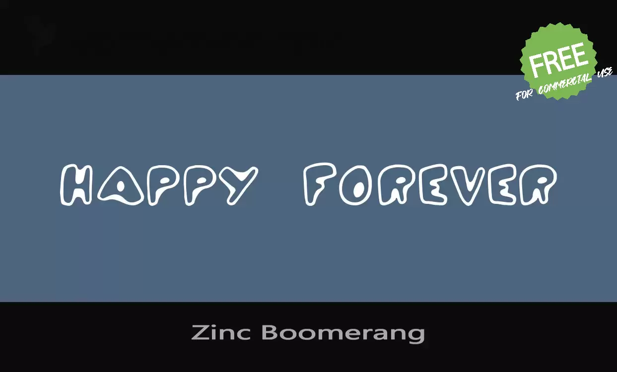 「Zinc Boomerang」字体效果图