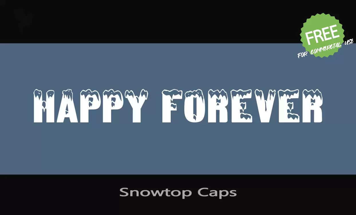 「Snowtop Caps」字体效果图